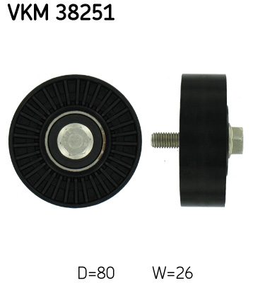 Vratná/vodiaca kladka rebrovaného klinového remeňa SKF (VKM 38251)